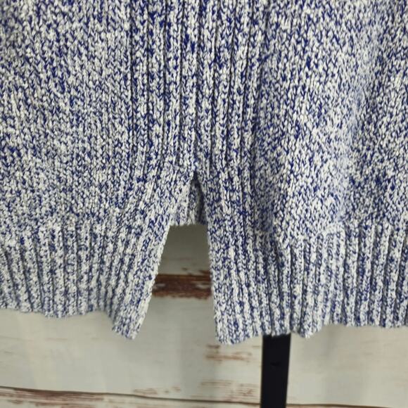 Banana Republic Marled Cutout-Back Pullover Sweater Blue Size Large - Picture 4 of 7